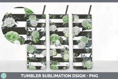 Flowers and Stripes Tumbler Sublimation Design Bundle Product Image 4