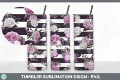 Flowers and Stripes Tumbler Sublimation Design Bundle Product Image 6