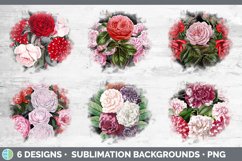 Romantic Rose Background | Grunge Sublimation Designs Product Image 2