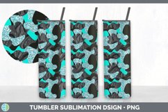 Glitter Teal Camo Tumbler Sublimation Bundle Product Image 6