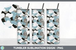 Glitter Teal Camo Tumbler Sublimation Bundle Product Image 5