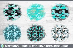 Glitter Teal Camo Background | Grunge Sublimation Background Product Image 2