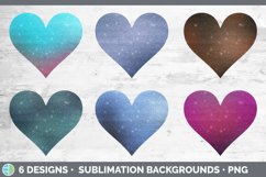Glitter Ombre Hearts Clipart | Sublimation Bundle Product Image 2