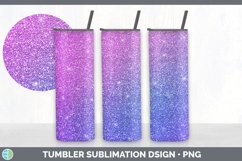 Purple Glitter Tumbler Sublimation Bundle | Ombre Tumbler Product Image 3