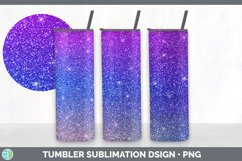 Purple Glitter Tumbler Sublimation Bundle | Ombre Tumbler Product Image 6