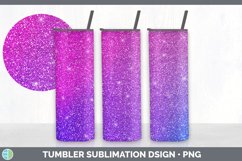 Purple Glitter Tumbler Sublimation Bundle | Ombre Tumbler Product Image 7