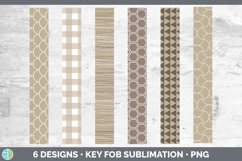 Tan Key Fob | Wristlet Sublimation Product Image 2
