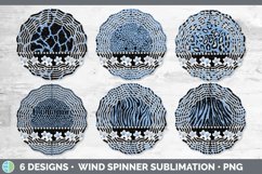 Blue Animal Print Wind Spinner | Sublimation Designs Bundle Product Image 2