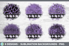 Purple Animal Print Background | Flower Grunge Sublimation Product Image 2