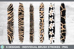 Tan Animal Print Brush Strokes | Flower Sublimation Designs Product Image 2