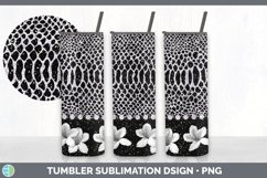 Animal Print Tumbler | Flower Skinny Tumbler Sublimation Product Image 3