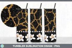 Animal Print Tumbler | Flower Skinny Tumbler Sublimation Product Image 8