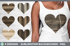 Wood Hearts Clipart | Sublimation Designs Product Image 1