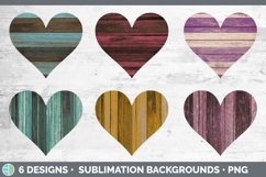 Wood Floral Hearts Clipart | Sublimation Designs Product Image 2