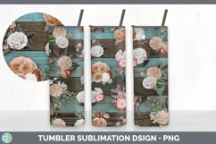 Painted Florals Wood Tumbler Sublimation Bundle Product Image 2