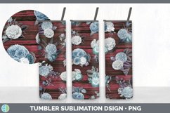 Painted Florals Wood Tumbler Sublimation Bundle Product Image 4