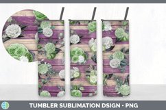 Painted Florals Wood Tumbler Sublimation Bundle Product Image 6