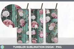 Painted Florals Wood Tumbler Sublimation Bundle Product Image 7