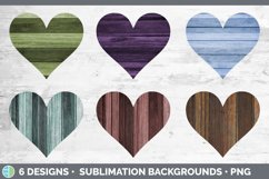 Stained Wood Hearts Clipart | Sublimation Designs Product Image 2