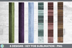 Stained Wood Key Fob | Wristlet Sublimation Product Image 2