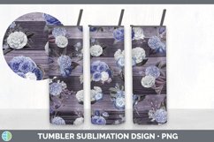Stained Florals Wood Tumbler Sublimation Bundle Product Image 2