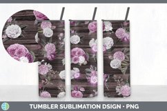 Stained Florals Wood Tumbler Sublimation Bundle Product Image 3