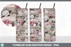 Stained Florals Wood Tumbler Sublimation Bundle Product Image 5