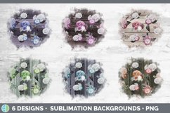 Stained Florals Wood Background | Grunge Sublimation Backgro Product Image 2