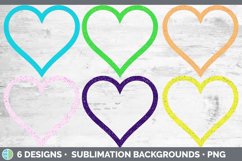 Spatter Heart Frame Clipart | Sublimation Designs Product Image 2