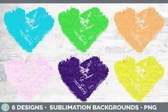 Spatter Heart Distressed Clipart | Sublimation Designs Product Image 2