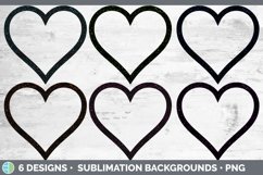 Spatter Heart Frame Clipart | Sublimation Designs Product Image 2