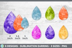 Watercolor Teardrop Earring | Sublimation Designs Bundle Product Image 2