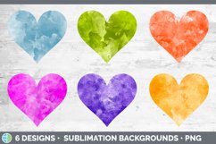 Watercolor Hearts Clipart | Sublimation Designs Product Image 2
