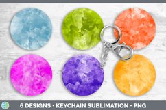 Watercolor Keychain Bundle | Keyring Sublimation Designs Product Image 2