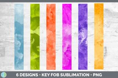 Watercolor Key Fob | Wristlet Sublimation | Keychain Product Image 2