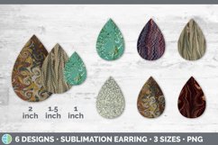 Marble Teardrop Earring | Vintage Sublimation Designs Bundle Product Image 2