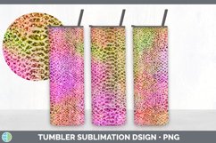 Iridescent Animal Print Tumbler | Skinny Tumbler Sublimation Product Image 7