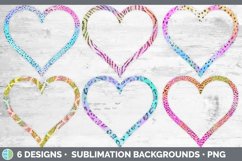 iridescent Animal Print Heart Frame Clipart Product Image 2