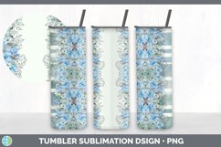 Pastel Flower Tumbler | Skinny Tumbler Sublimation Product Image 2