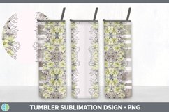 Pastel Flower Tumbler | Skinny Tumbler Sublimation Product Image 3