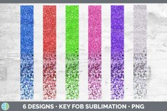 Confetti Glitter Key Fob | Wristlet Sublimation Product Image 2