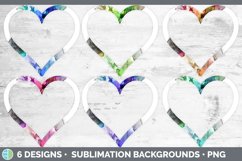 Alcohol Ink Heart Frame Clipart Product Image 2