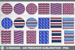 Patriotic Air Freshener | 4th of July Sublimation Product Image 2