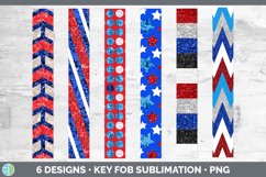 Patriotic Key Fob | 4th of July Wristlet Sublimation Product Image 2