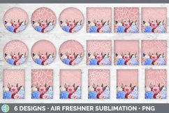Patriotic Flowers Air Freshener | 4th of July Sublimation Product Image 2