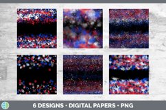 Patriotic Backgrounds | 4th of July Digital Scrapbook Papers Product Image 2