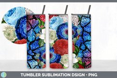 Patriotic Flowers Tumbler | 4th of July Sublimation Bundle Product Image 3