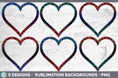 Patriotic Heart Frame Clipart | 4th of July Sublimation Product Image 2