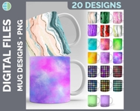 Watercolor Mug Wrap PNG Sublimation Designs Mega Bundle Product Image 2