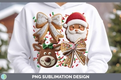 Santa Reindeer Cookies Christmas Shirt Sublimation Design Product Image 1